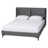 Baxton Studio Etienne Modern Slate Grey Velvet Queen 4-Piece Bedroom Set - 4 of 4