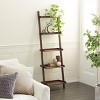 69" Farmhouse Wooden Ladder Shelf Brown - Olivia & May: Traditional Style, 5-Tier Leaning Bookcase, Wood Frame - 2 of 4