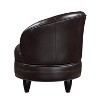 Sophia Faux Leather Swivel Accent Chair Brown - Steve Silver Co. - 4 of 4