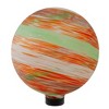 Northlight 10" Orange Swirl Designed Outdoor Garden Gazing Ball - 4 of 4