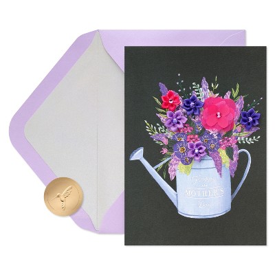 PAPYRUS Mother's Day Card Watering Can with Flowers