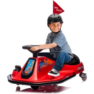 24V Electric Drifting Go Kart for Kids, Ride-On Drift Car with 360° Spin, Dual Speed Modes, Music & LED Lights, Safe Drift Kart Toy for Ages 3-8 - 1 of 4