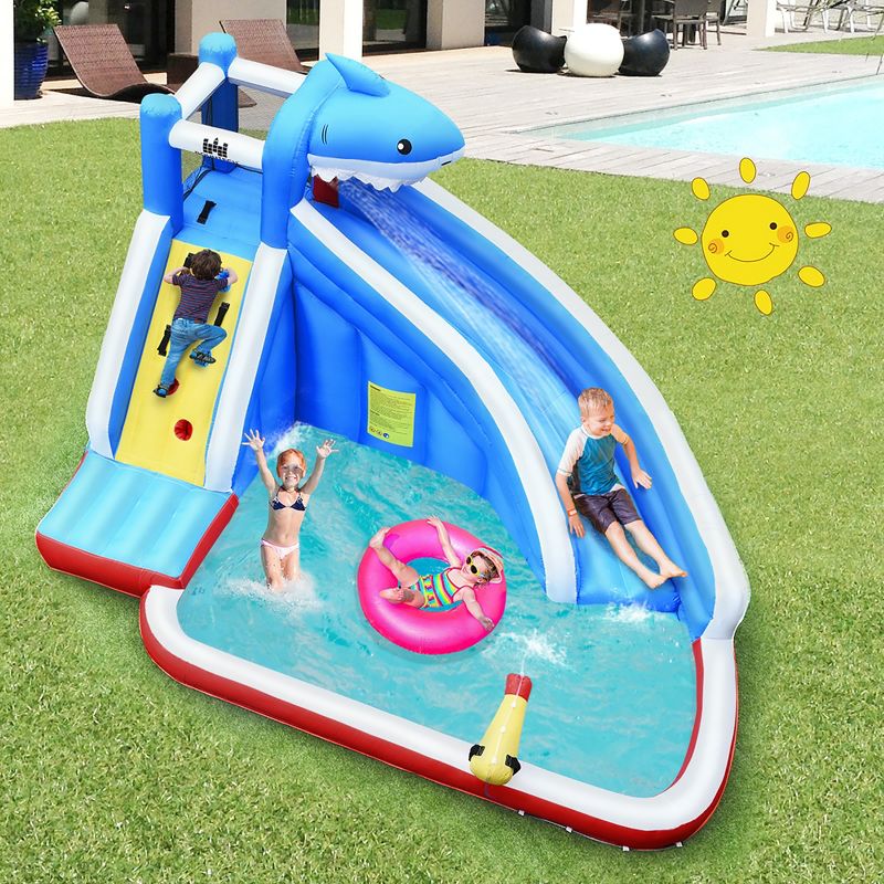 Costway Inflatable Water Slide Animal Shaped Bounce House Castle Splash Water Pool W/750W Blower, 4 of 11