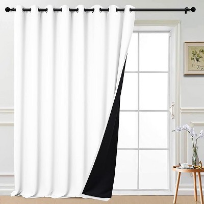 Yakamok Room Darkening Thermal Insulated Blackout Curtains for Bedroom (W100 x L108,Pure White 1 Panel)