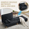 Foldable Sofa Bed Recliner, 3-in-1 Convertible Sleeper Accent Chair with Pillows and Side Pockets Ideal for Small Spaces - ModernLuxe - 4 of 4