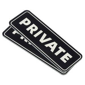 Unique Bargains Acrylic Self-Adhesive Decor Home Office Private Door Sign - 1 of 4
