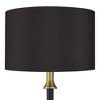 Possini Euro Design Burbank Mid Century Modern Art Deco 70" Tall Floor Lamp with Dimmer Round Riser Black Brass Drum Shade for Living Room - 3 of 4