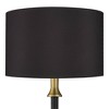 Possini Euro Design Burbank Mid Century Modern Art Deco 70" Tall Floor Lamp with Dimmer Round Riser Black Brass Drum Shade for Living Room - image 3 of 4