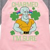 Girls' - SpongeBob Squarepants - Charmed I'm Sure Shirt Tail Raglan Graphic T-shirt - 2 of 4