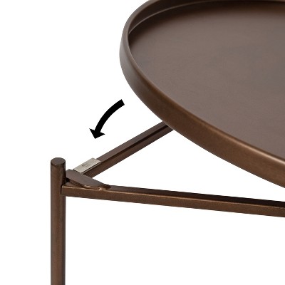Ulani Bronze Nesting Round Metal Tables Set of 2