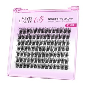 VEYESBEAUTY Lash Clusters Individual Eyelash Extensions DIY False Eyelashes Wispy Lash Tray, Dreamy 10-16mm Single Length - 1 of 4