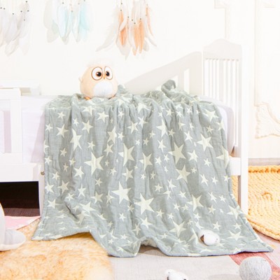 3 Layer Muslin Cotton Toddler Blanket, Super Soft and Warm Crib Blanket - NTBAY