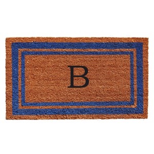Calloway Mills 152971830A Blue Border 18 In. x 30 In. Monogram Doormat - 1 of 2
