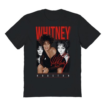 Whitney Houston Men's Signature 2 Short Sleeve Graphic Cotton T-Shirt