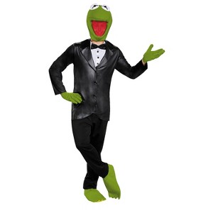 Mens The Muppets Deluxe Kermit the Frog Costume - Large/X Large - Green - 1 of 2