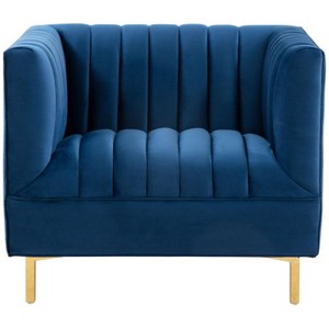 Doris Velvet Club Chair - SFV4763 - Safavieh Couture - 1 of 4