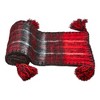 tagltd Snowmass Tasseled Red and Black Plaid Mohair Cotton Machine Washable Table Runner 72.0 in. - 2 of 2