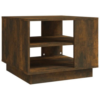 vidaXL Coffee Table Smoked Oak 21.7"x21.7"x16.9" Engineered Wood