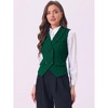 INSPIRE CHIC Women's Lapel Collar Dressy Versatile Racerback Waistcoat Suit Vest - 3 of 4
