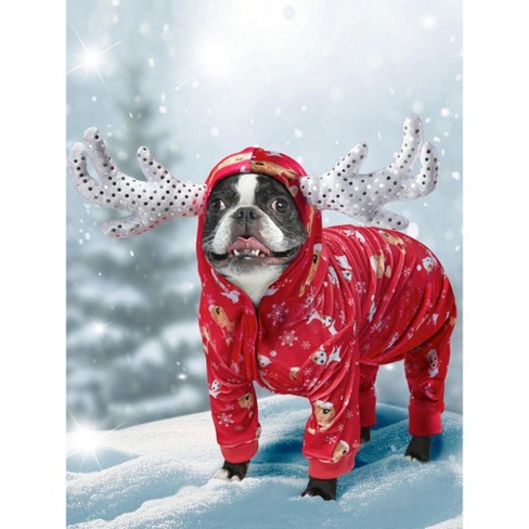 Halloween/Christmas Funny Pet Dog/Cat Santa Claus Carry Christmas Present  Costume Pet Dog Party Jumpsuit Clothes