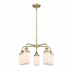 Dover - 5 Light Stem Hung Chandelier In Art Deco Style-15.5 Inches Tall and 22.5 Inches Wide - 1 of 1