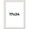 PosterPalooza | Sculpted White Picture Frame - UV Acrylic, Foam Board Backing, Hanging Hardware - 2 of 4