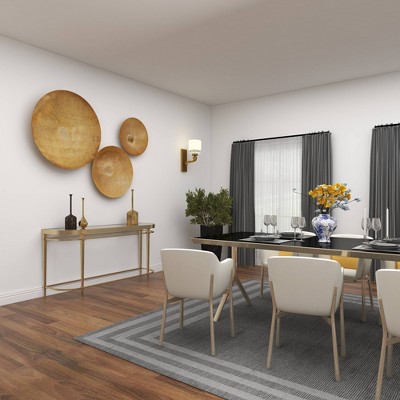 Gold Large Metallic Round Disk Wall Decor Set