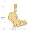 Black Bow Jewelry 14k Yellow Gold Mississippi Rebels NCAA Large Pendant - 2 of 3