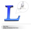 Unique Bargains 3D Acrylic Self-Adhesive Mirror Alphabet Sticker Wall Decals Blue - 3 of 4