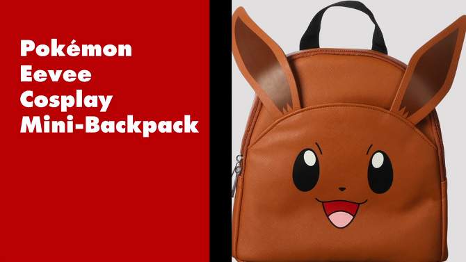 Pokemon 11&#34; Mini Backpack - Eevee, 2 of 13, play video