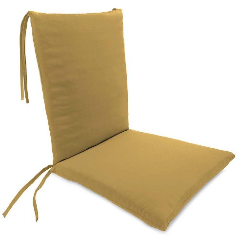 Weather Resistant Outdoor Rocker Chair Cushion With Ties Khaki