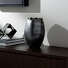 Modern Metal Vase - Textured Handmade Design - Contemporary Home & Office Decor - Decorative Accent for Bedroom, Living Room, Entryway - 14" Black - 3 of 4