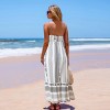 Women's Printed Crochet Top Tassel Tie Maxi Dress - Cupshe - 4 of 4