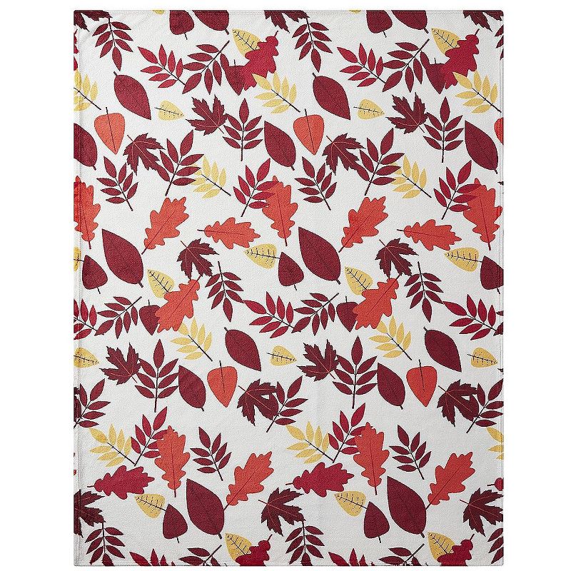 Kate Aurora Ultra Soft & Plush Fall Autumn Leaves Hypoallergenic Fleece Throw Blanket Cover -, 4 of 7