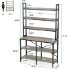 Tribesigns Industrial 6-tier Bookshelf, Storage Rack with X-shaped Frame, Rustic Bookcase for Living Room, Bedroom, Office - 3 of 4