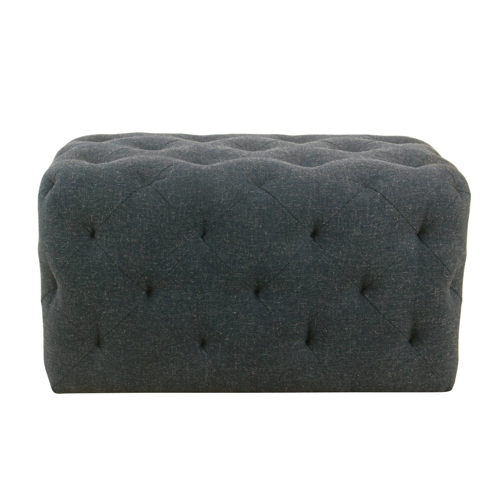 Pin Tufted Ottoman Dark Blue - HomePop was $159.99 now $119.99 (25.0% off)