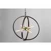 Progress Lighting, Swing Collection, 4-Light Medium Pendant, Antique Bronze Finish, Vintage Brass Candle Holders - 3 of 4