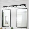 DOMETOUR Modern Black LED Vanity Light, 7-Lights Wall Sconce for Bathroom and Mirror, Sleek Minimalist Design, Energy-Efficient, Easy to Install - 4 of 4