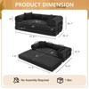 Dolonm Foldable Convertible Sofa Bed, Boneless Compression Mattress, Corduroy Sofa with Fixed Frame, Used for Living Room, Bedroom, and Office,Black - 2 of 4