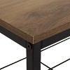 Sunnydaze Indoor Industrial-Style Hall Tree Bench with Coat/Shoe Rack - MDP Shelves with Powder-Coated Steel Frame - Brown - 67 in - 2 of 4
