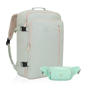 Hynes Eagle 38L Carry on Backpack + Fanny Pack-Light Green - 1 of 4