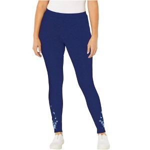 Catherines Women's Plus Size Knit Legging - 1 of 4
