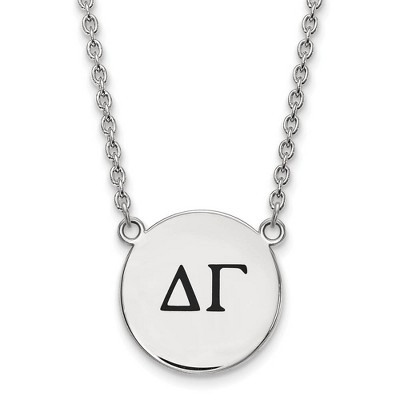 Black Bow Jewelry Sterling Silver Delta Gamma Greek Life Necklace 18 Inch