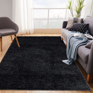 Solid Shaggy Rug Modern Indoor Carpet Fluffy Plush Rug Shag Area Rug Home Decor - 1 of 4