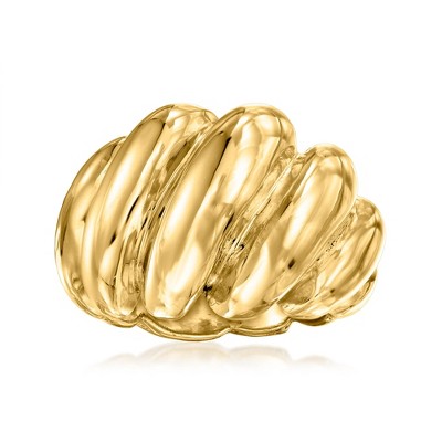 Ross-Simons Italian 18kt Gold Over Sterling Croissant Ring