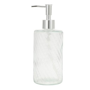 Unique Bargains Cylinder Twill Lines Soap Dispenser 1 Pc - 1 of 4