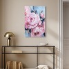 Art Remedy Pink Flowers with Gold Leaves Beach Life Inspired Wall Art Unframed - 2 of 4