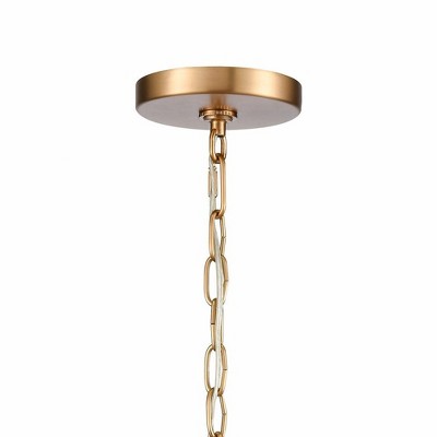 Mendoza Brushed Gold Clear Glass 3-Light Pendant