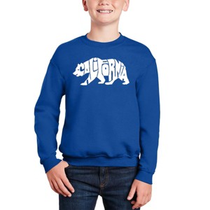 LA Pop Art California Bear - Boy's Word Art Crewneck Sweatshirt - 1 of 3