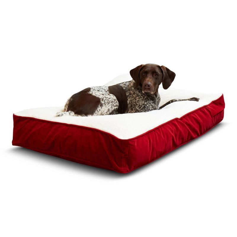 Kensington Garden Buster Deluxe Faux Shearling Rectangle Pillow Dog Bed, 1 of 7